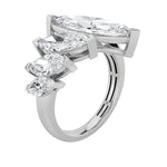 2.5CTW Marquise Shaped Lab Grown Diamond (G/VS) Four Stone Fashion Ring in 14K Gold