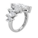 2.5CTW Marquise Shaped Lab Grown Diamond (G/VS) Four Stone Fashion Ring in 14K Gold