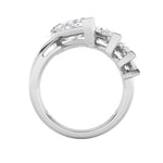 2.5CTW Marquise Shaped Lab Grown Diamond (G/VS) Four Stone Fashion Ring in 14K Gold