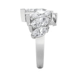2.5CTW Marquise Shaped Lab Grown Diamond (G/VS) Four Stone Fashion Ring in 14K Gold