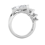 2.5CTW Marquise Shaped Lab Grown Diamond (G/VS) Four Stone Fashion Ring in 14K Gold