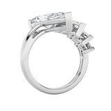 2.5CTW Marquise Shaped Lab Grown Diamond (G/VS) Four Stone Fashion Ring in 14K Gold