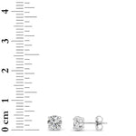 1CTW Round Shaped Lab Grown Diamond (F/VS) Earring in Silver