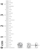1CTW Round Shaped Lab Grown Diamond (F/VS) Earring in Silver