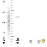 0.25CTW Round Shaped Lab Grown Diamond (F/VS) Stud Earrings in 14K Gold