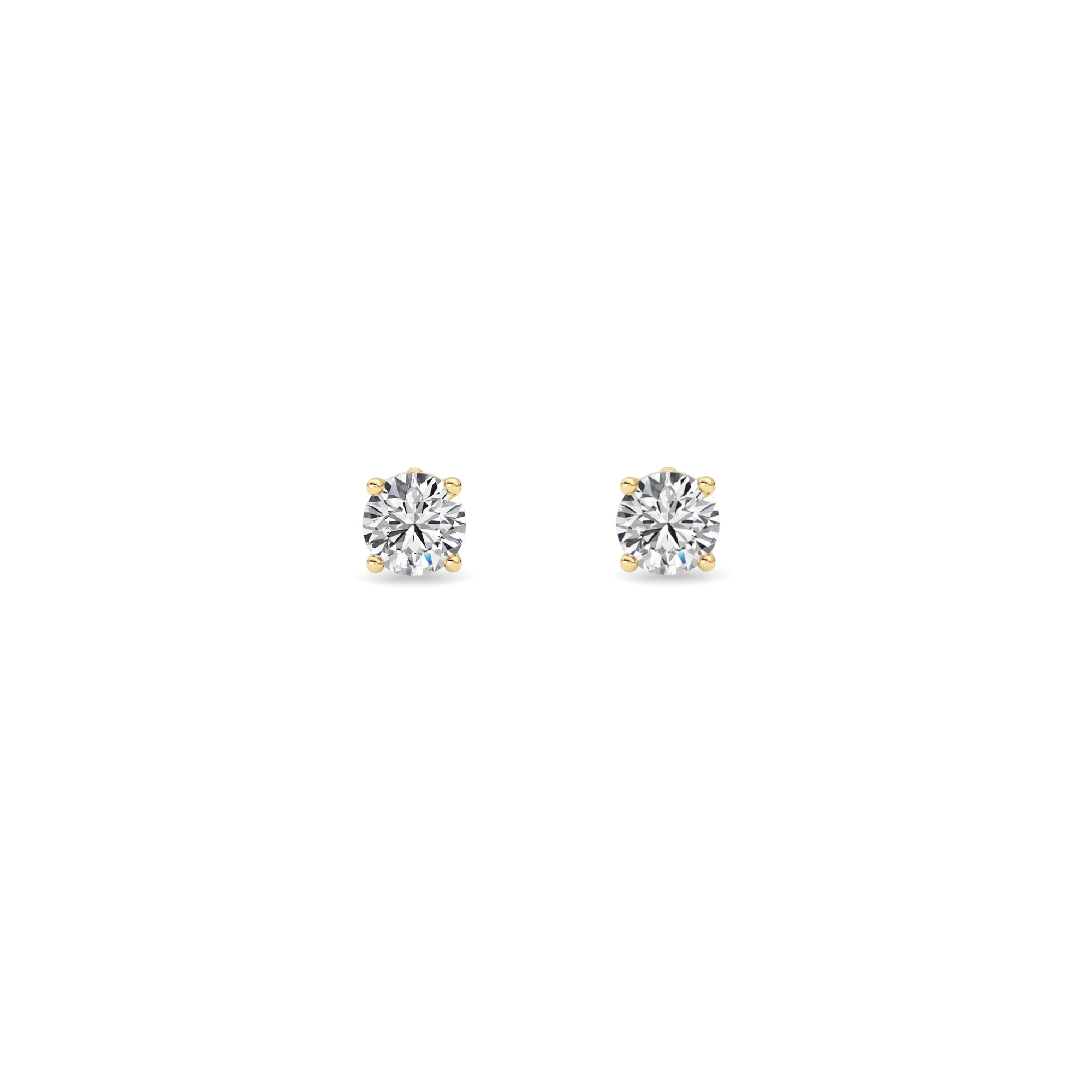 0.5CTW Round Shaped Lab Grown Diamond (F/VS) Stud Earrings in 14K Gold