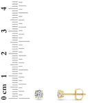 0.5CTW Round Shaped Lab Grown Diamond (F/VS) Stud Earrings in 14K Gold