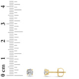 0.5CTW Round Shaped Lab Grown Diamond (F/VS) Stud Earrings in 14K Gold