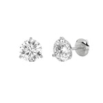0.5CTW Round Shaped Lab Grown Diamond (F/VS) Stud Earrings in 14K Gold