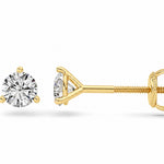 0.5CTW Round Shaped Lab Grown Diamond (F/VS) Stud Earrings in 14K Gold
