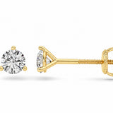 0.5CTW Round Shaped Lab Grown Diamond (F/VS) Stud Earrings in 14K Gold