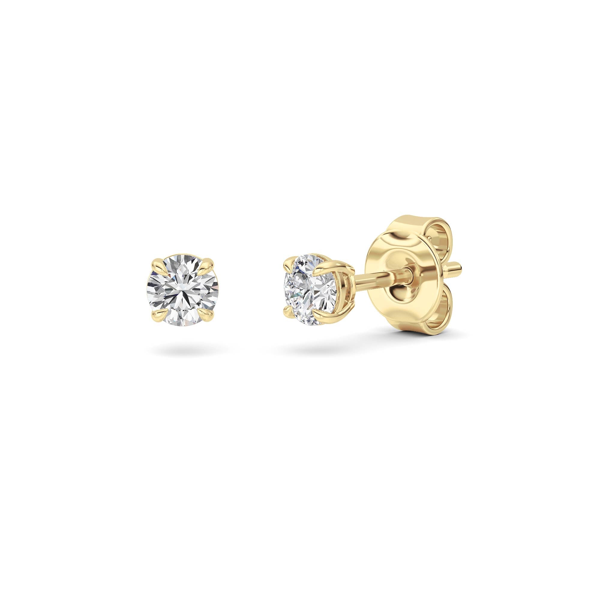 0.5Cttw Round Shaped Lab Grown Diamond (F/VS) Stud Earrings in 14K Gold