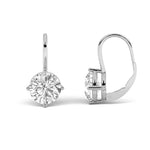 4CTW Round Shaped Lab Grown Diamond (F/VS) Stud Earrings in 14K Gold
