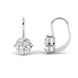4CTW Round Shaped Lab Grown Diamond (F/VS) Stud Earrings in 14K Gold