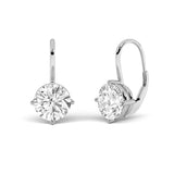 4CTW Round Shaped Lab Grown Diamond (F/VS) Stud Earrings in 14K Gold