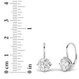 4CTW Round Shaped Lab Grown Diamond (F/VS) Stud Earrings in 14K Gold