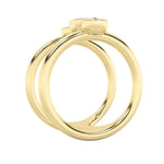 0.75CTW MX Shaped Lab Grown Diamond (G/VS) Ring in Silver|14K Yellow Gold