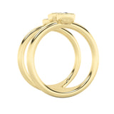 0.75CTW MX Shaped Lab Grown Diamond (G/VS) Ring in Silver|14K Yellow Gold