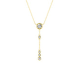 14KY/SIL 0.4ct Lab Diamond Pendant Necklace