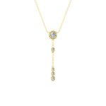 0.4CTW Round Shaped Lab Grown Diamond (G/VS) Necklace in 14K Yellow Gold Over Silver