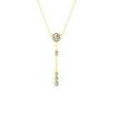 0.4CTW Round Shaped Lab Grown Diamond (G/VS) Necklace in 14K Yellow Gold Over Silver