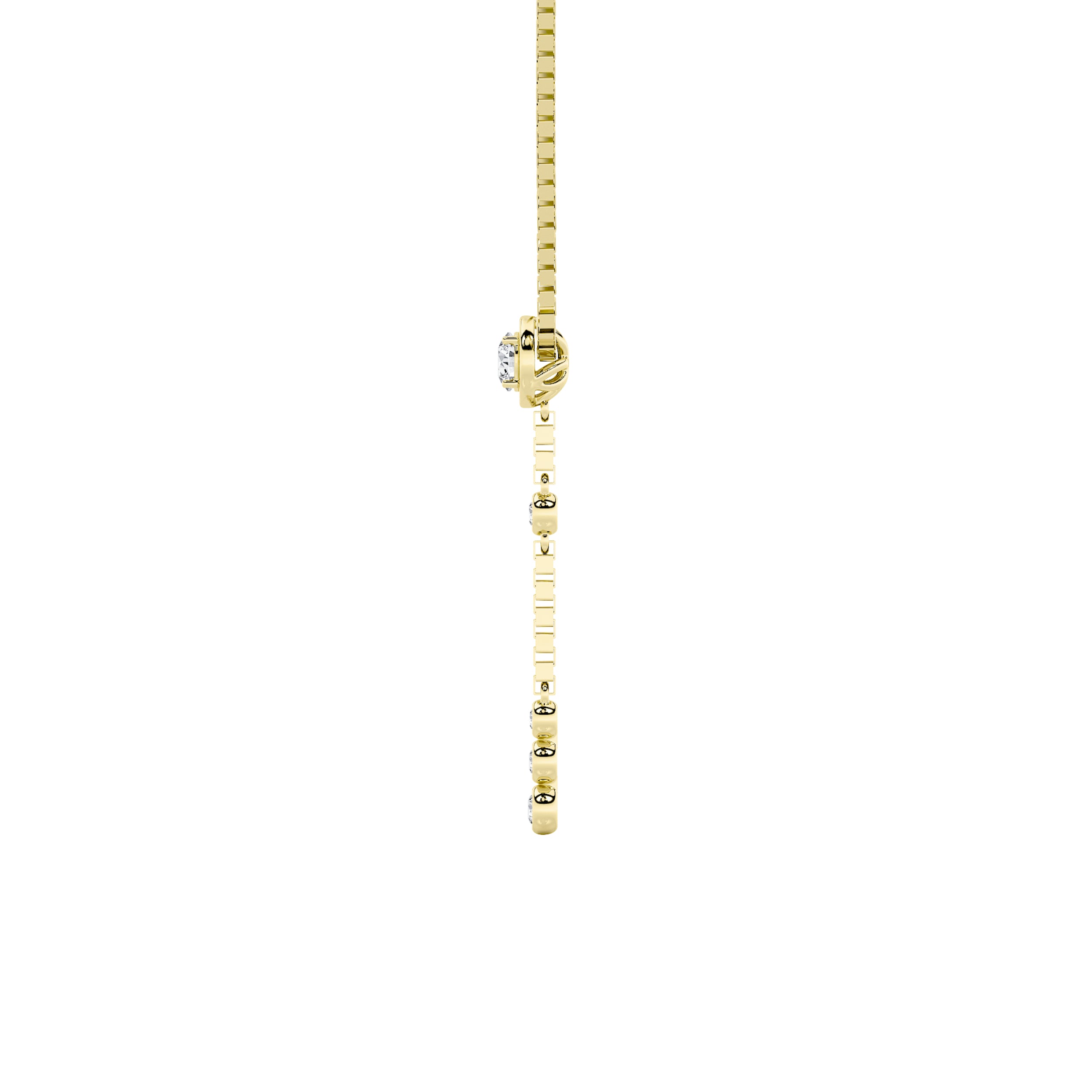 0.4CTW Round Shaped Lab Grown Diamond (G/VS) Necklace in 14K Yellow Gold Over Silver