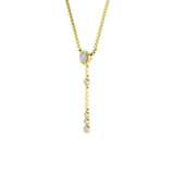 0.4CTW Round Shaped Lab Grown Diamond (G/VS) Necklace in 14K Yellow Gold Over Silver
