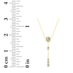 0.4CTW Round Shaped Lab Grown Diamond (G/VS) Necklace in 14K Yellow Gold Over Silver