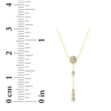 0.4CTW Round Shaped Lab Grown Diamond (G/VS) Necklace in 14K Yellow Gold Over Silver