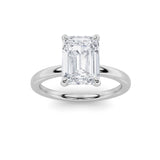2CTW Emerald Shaped Lab Grown Diamond Classic Solitaire Ring in 14K Gold (F/VS)