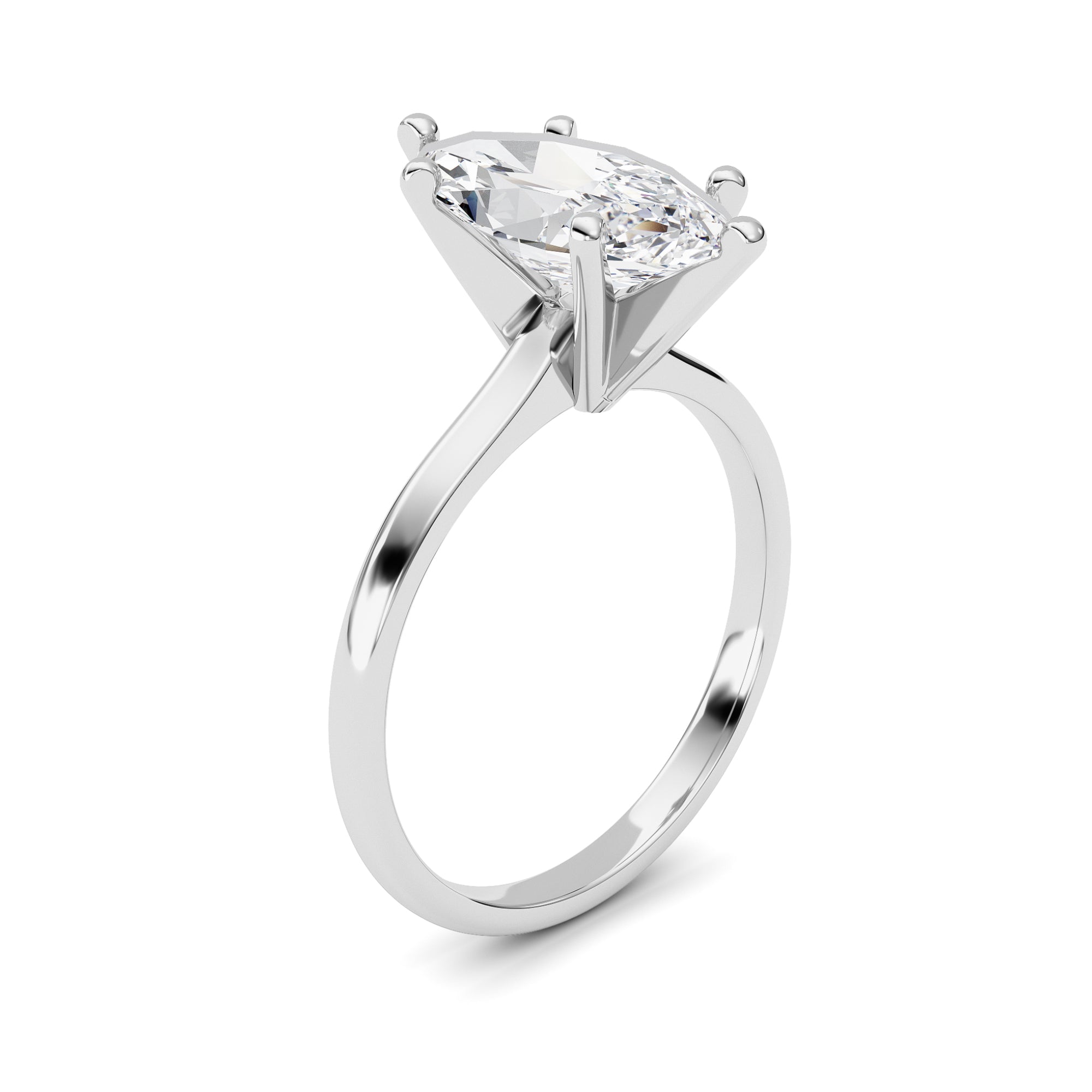 2CTW Marquise Shaped Lab Grown Diamond Classic Solitaire Ring in 14K Gold (F/VS)