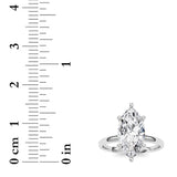 2CTW Marquise Shaped Lab Grown Diamond Classic Solitaire Ring in 14K Gold (F/VS)