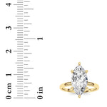 2CTW Marquise Shaped Lab Grown Diamond Classic Solitaire Ring in 14K Gold (F/VS)