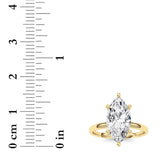 2CTW Marquise Shaped Lab Grown Diamond Classic Solitaire Ring in 14K Gold (F/VS)
