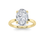 1CTW Oval Shaped Lab Grown Diamond Classic Solitaire Ring in 14K Gold (F/VS)