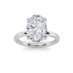2CTW Oval Shaped Lab Grown Diamond Classic Solitaire Ring in 14K Gold (F/VS)