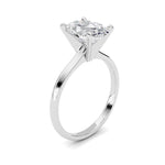 2CTW Oval Shaped Lab Grown Diamond Classic Solitaire Ring in 14K Gold (F/VS)
