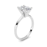 2CTW Oval Shaped Lab Grown Diamond Classic Solitaire Ring in 14K Gold (F/VS)
