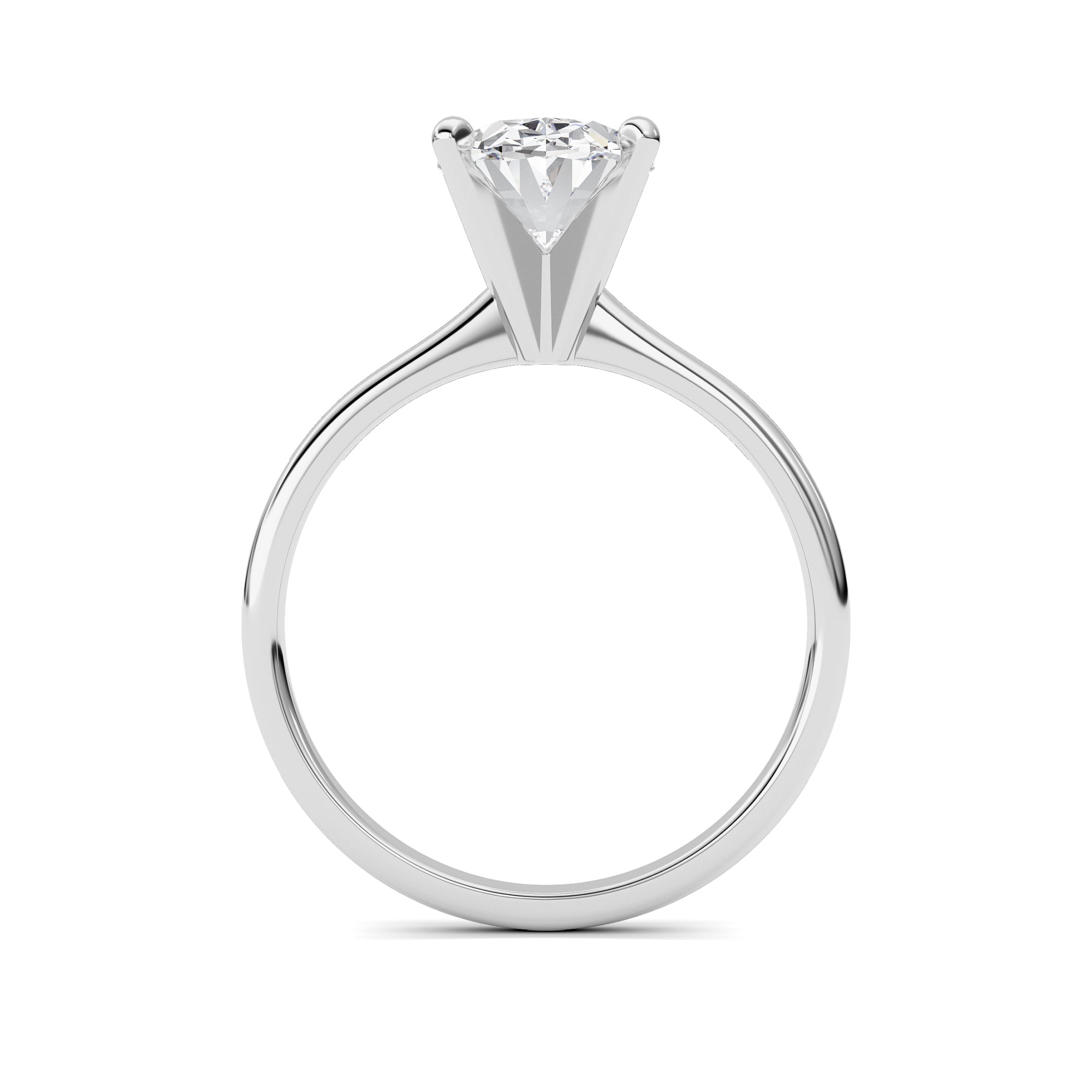 2CTW Oval Shaped Lab Grown Diamond Classic Solitaire Ring in 14K Gold (F/VS)