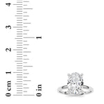 2CTW Oval Shaped Lab Grown Diamond Classic Solitaire Ring in 14K Gold (F/VS)