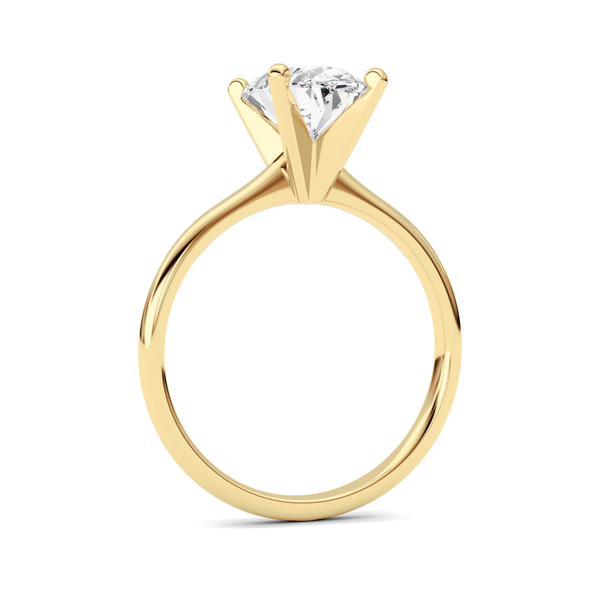 2CTW Oval Shaped Lab Grown Diamond Classic Solitaire Ring in 14K Gold (F/VS)