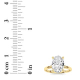2CTW Oval Shaped Lab Grown Diamond Classic Solitaire Ring in 14K Gold (F/VS)
