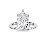 2CTW Pear Shaped Lab Grown Diamond Classic Solitaire Ring in 14K Gold (F/VS)
