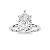 2CTW Pear Shaped Lab Grown Diamond Classic Solitaire Ring in 14K Gold (F/VS)