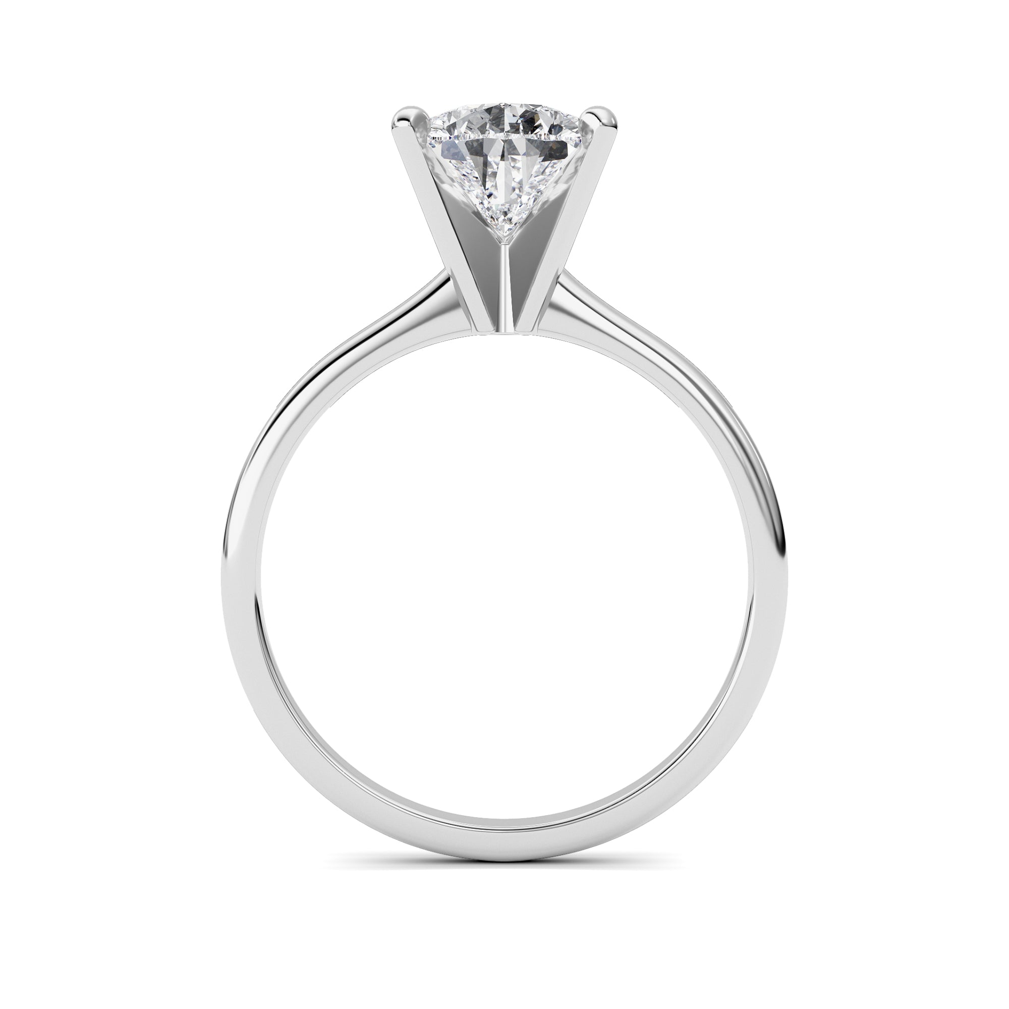 2CTW Pear Shaped Lab Grown Diamond Classic Solitaire Ring in 14K Gold (F/VS)