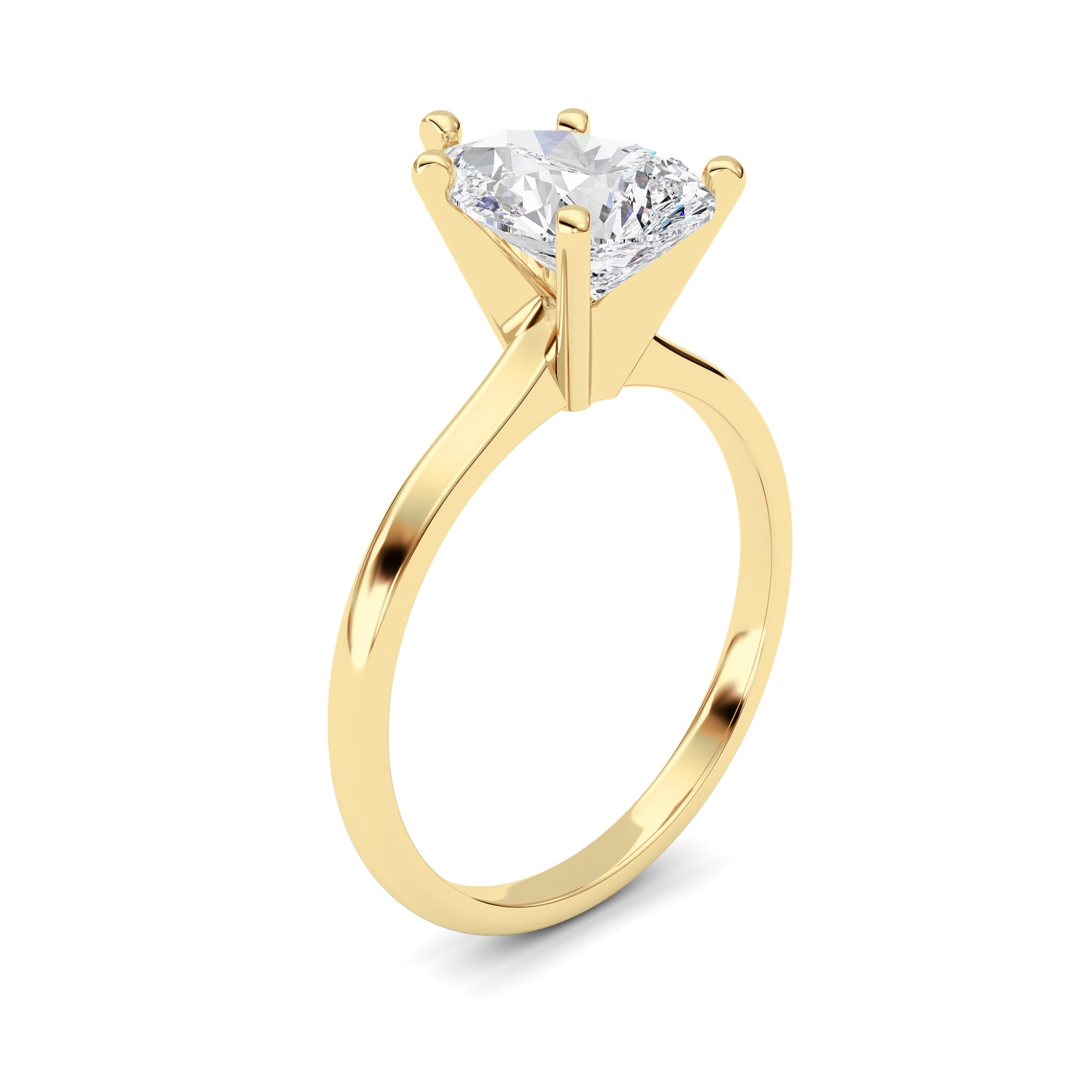 2CTW Pear Shaped Lab Grown Diamond Classic Solitaire Ring in 14K Gold (F/VS)