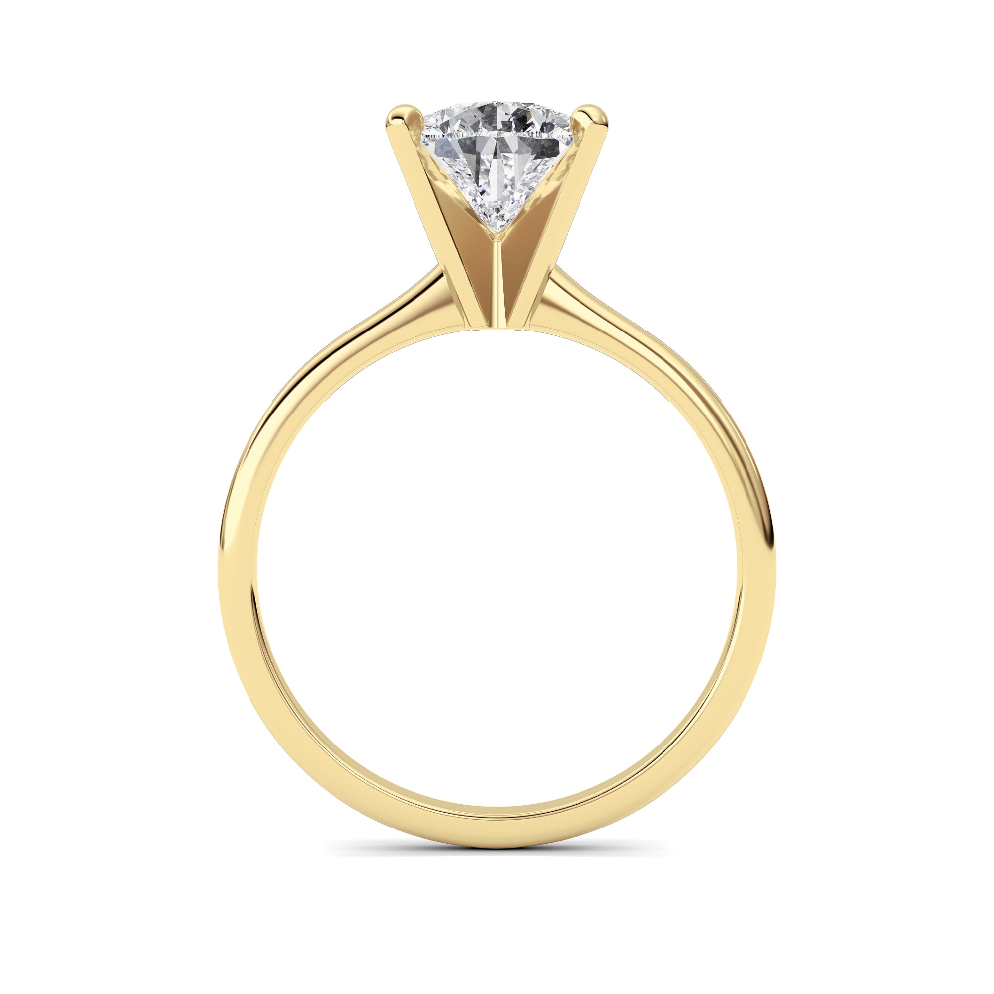 2CTW Pear Shaped Lab Grown Diamond Classic Solitaire Ring in 14K Gold (F/VS)