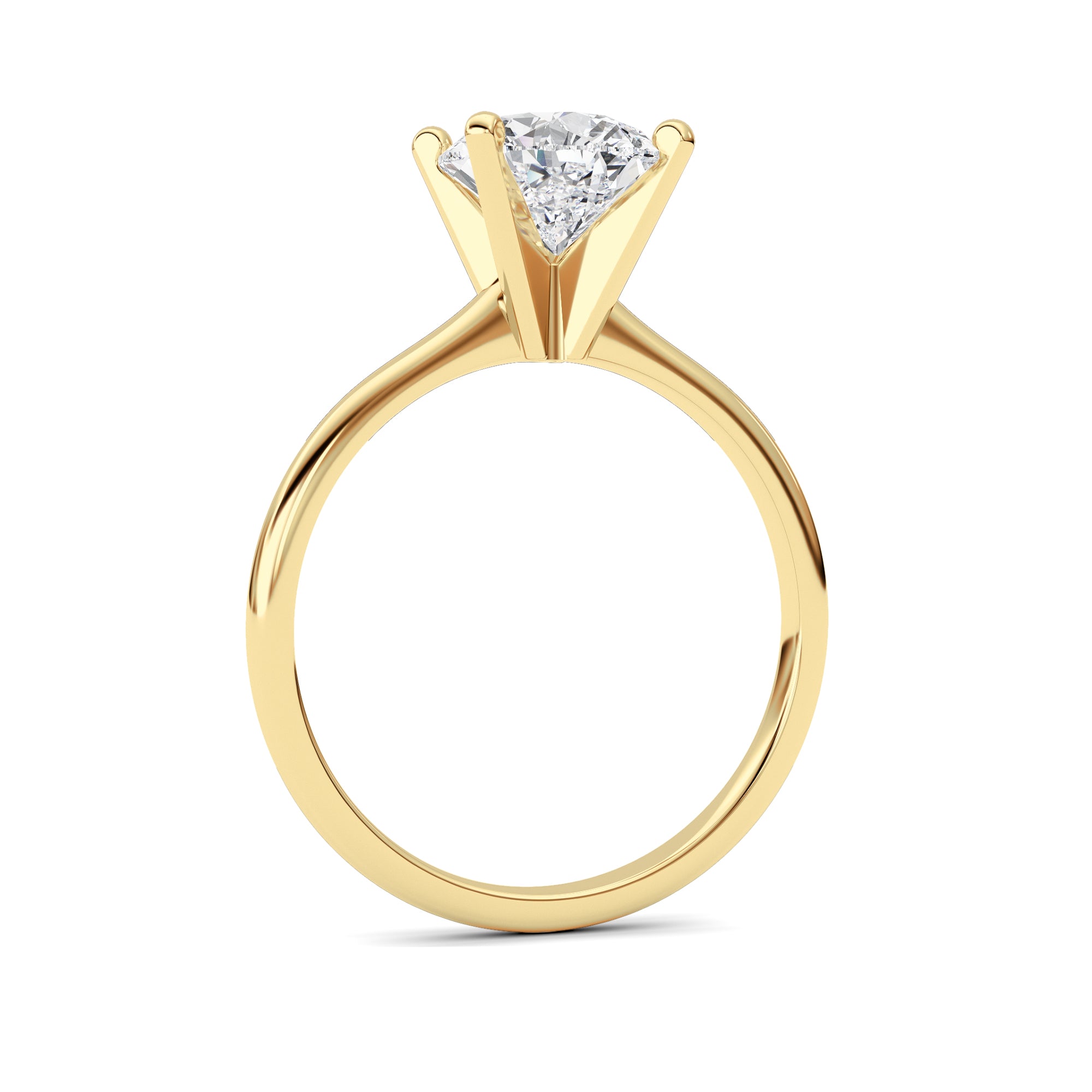 2CTW Pear Shaped Lab Grown Diamond Classic Solitaire Ring in 14K Gold (F/VS)
