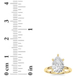 2CTW Pear Shaped Lab Grown Diamond Classic Solitaire Ring in 14K Gold (F/VS)