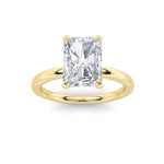 2CTW Radiant Shaped Lab Grown Diamond Classic Solitaire Ring in 14K Gold (F/VS)